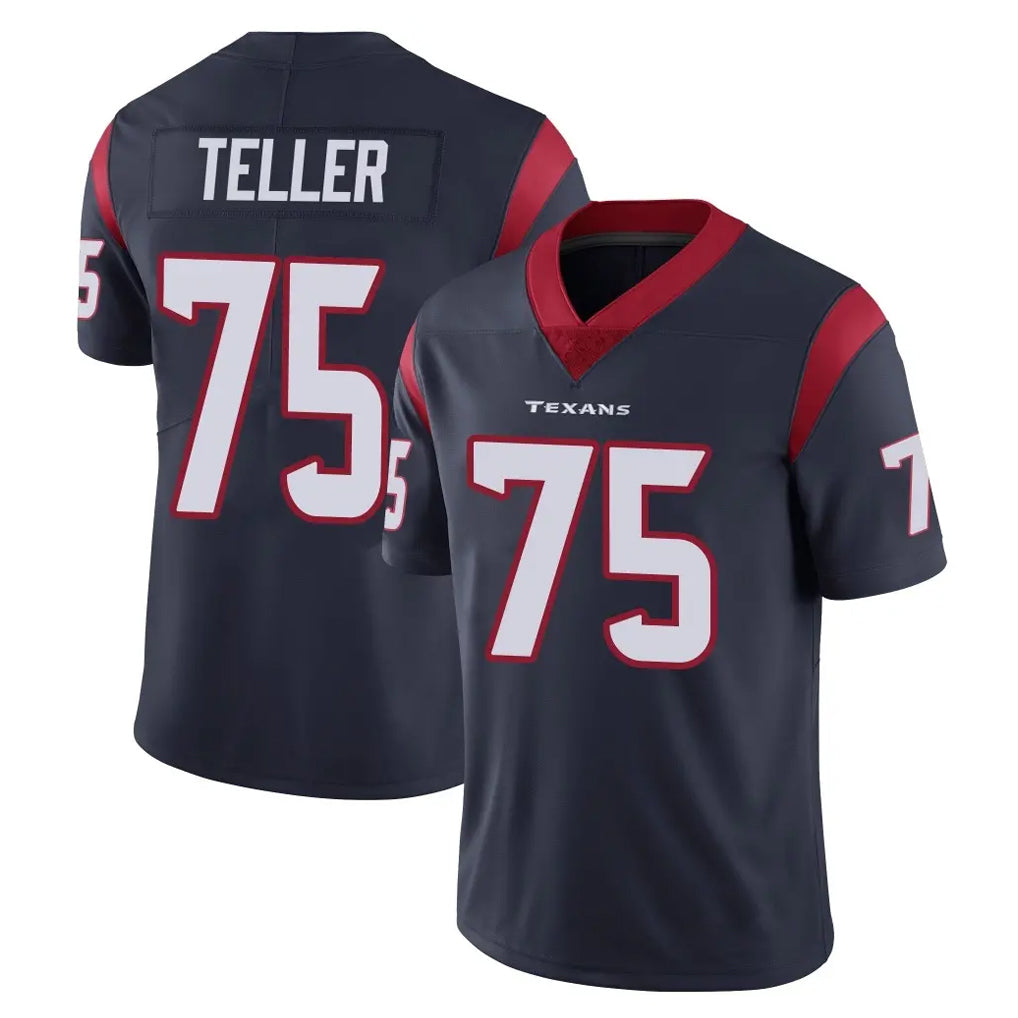 H.Texans #75 Wyatt Teller Player Navy Limited Vapor Untouchable Home Game Ndoa Stitched Jerseys