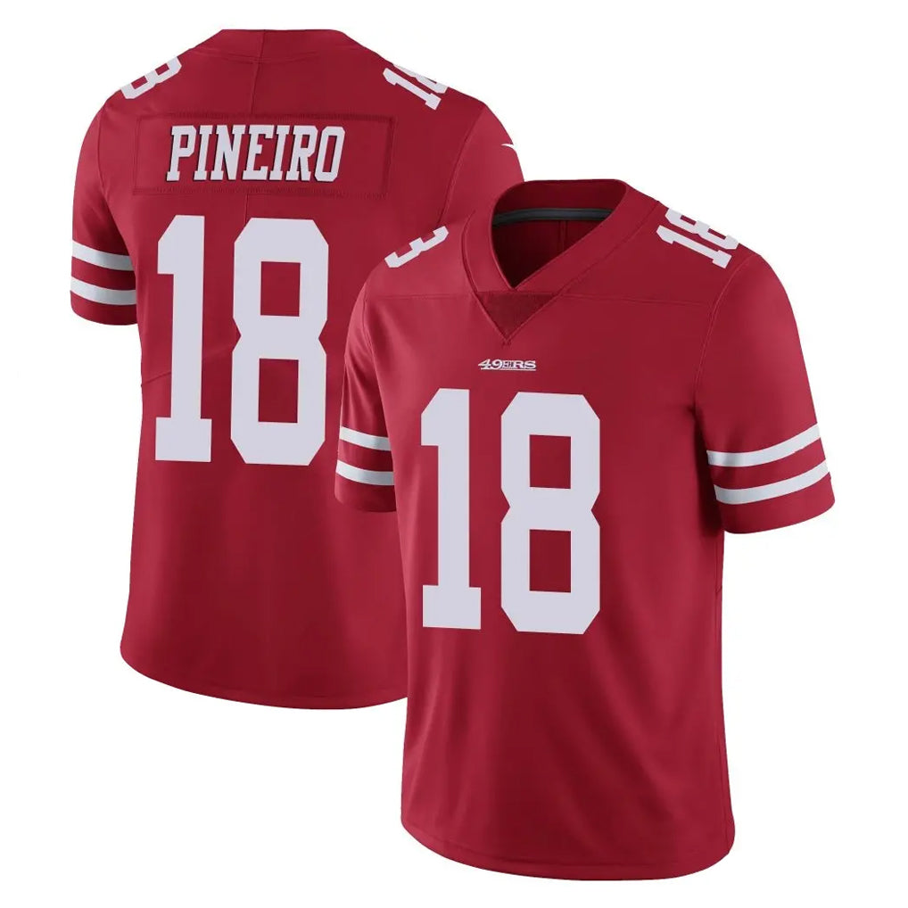 SF.49ers #18 Eddy Pineiro Player Red Limited Vapor Untouchable Home Game Ndoa Stitched Jerseys