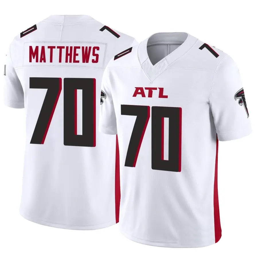 A.Falcons #70 Jake Matthews Player White Vapor F.U.S.E. Limited Ndoa Stitched Jerseys