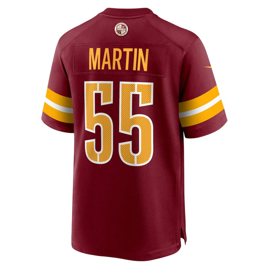 Ndoa W.Commanders #55 Jacob Martin Burgundy Team Game Jersey