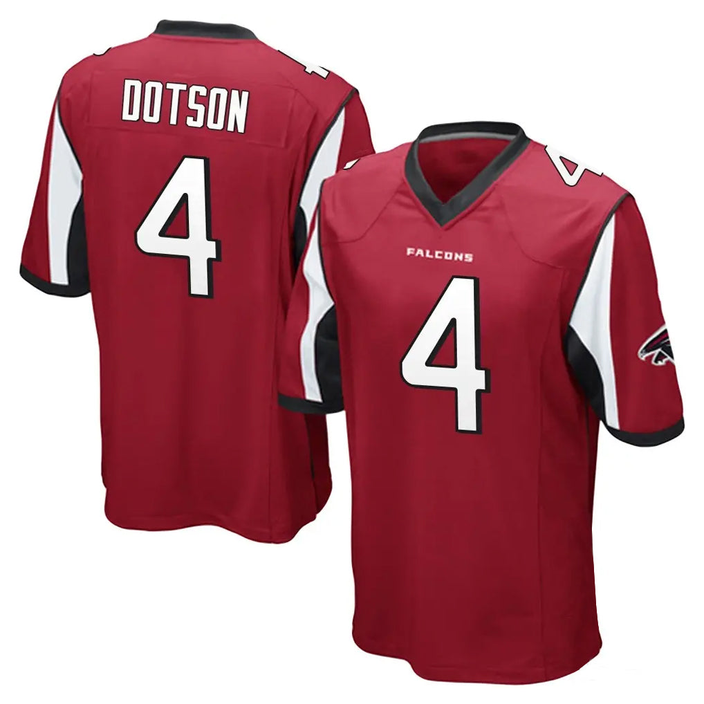A.Falcons #4 Jahan Dotson Player Red Color Vapor Home Game Ndoa Stitched Jerseys