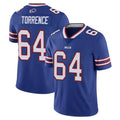 B.Bills #64 O'Cyrus Torrence Player Royal Vapor Untouchable Limited Ndoa Stitched Jerseys