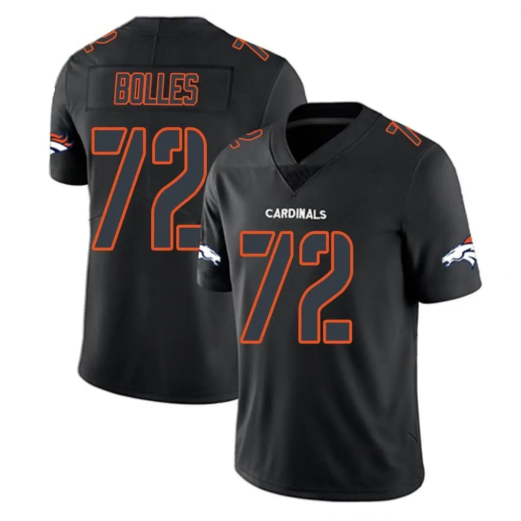 D.Broncos #72 Garett Bolles Player Black Impact Limited Game Ndoa Stitched Jerseys