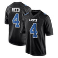 D.Lions #4 D.J. Reed Player Black Fashion Home Game Ndoa Stitched Jerseys