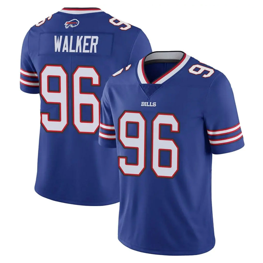 B.Bills #96 Deone Walker Player Royal Vapor Untouchable Limited Ndoa Stitched Jerseys