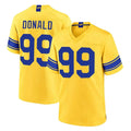 LA.Rams #99 Aaron Donald Player Gold Classic Sol Home Game Ndoa Stitched Jerseys