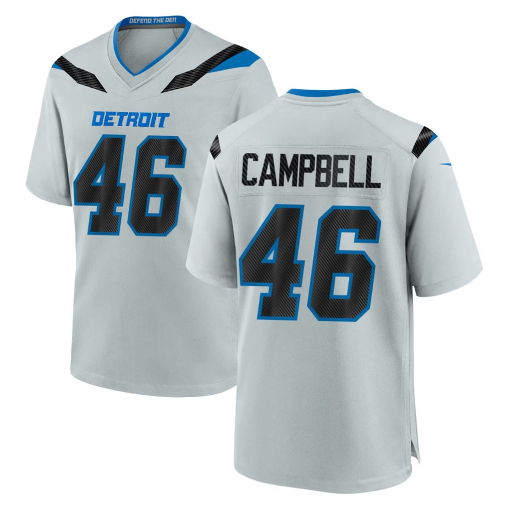 D.Lions #46 Jack Campbell Player Silver 2026 Rivalries Collection Home Game Ndoa Stitched Jerseys
