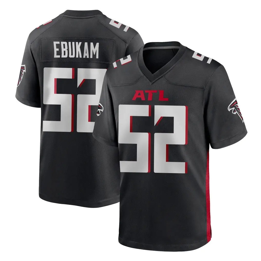 A.Falcons #52 Samson Ebukam Player Black Home Game Ndoa Stitched Jerseys