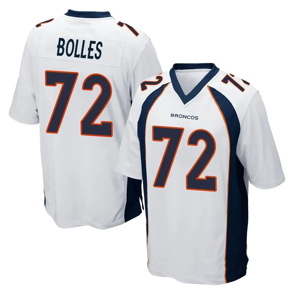 D.Broncos #72 Garett Bolles Player White Game Ndoa Stitched Jerseys