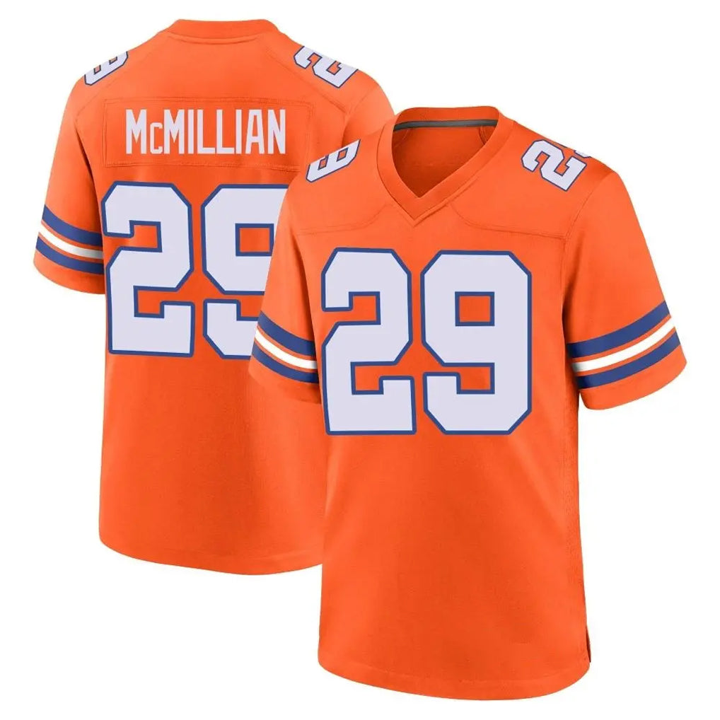 D.Broncos #29 Ja'Quan McMillian Player Orange Alternate Collection Throwback Game Ndoa Stitched Jerseys