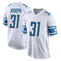 D.Lions #31 Kerby Joseph Player White Home Game Ndoa Stitched Jerseys