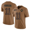 SF.49ers #11 Demarcus Robinson Player Brown Limited Salute To Service Home Game Ndoa Stitched Jerseys