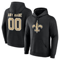 Custom NO.Saints Black Pullover Hoodies Limited Any Name & Numbers Ndoa Stitched Jerseys