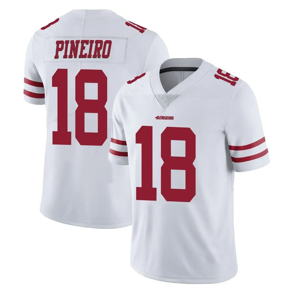SF.49ers #18 Eddy Pineiro Player White Limited Vapor Untouchable Home Game Ndoa Stitched Jerseys