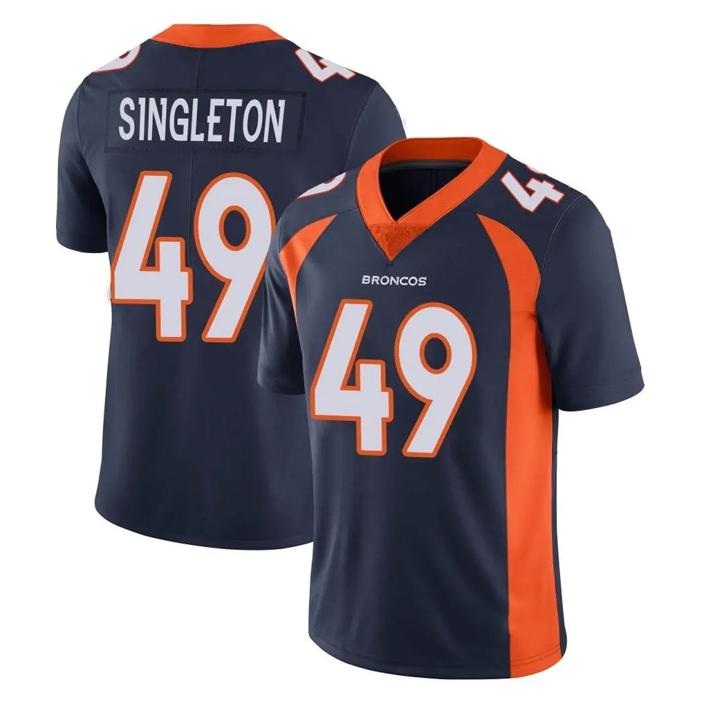 D.Broncos #49 Alex Singleton Player Navy Vapor Untouchable Limited Game Ndoa Stitched Jerseys