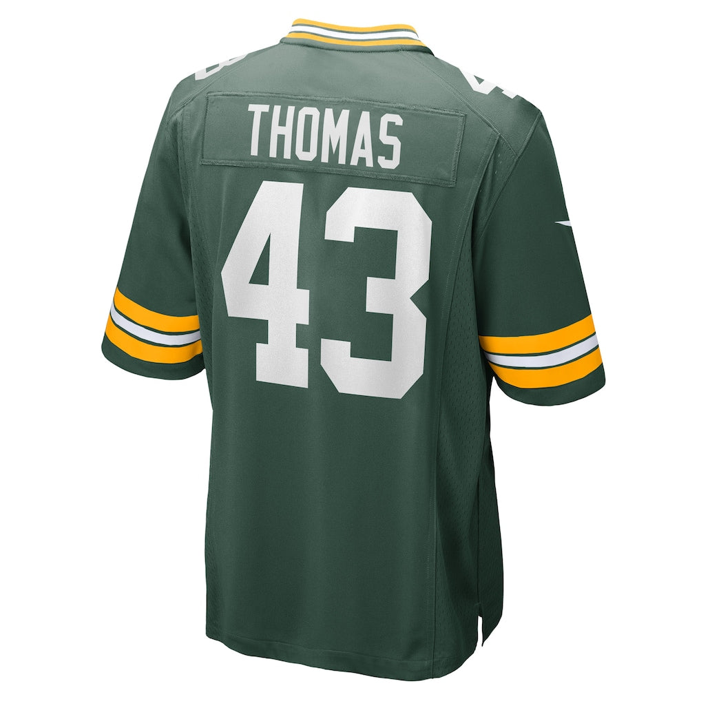 Ndoa GB.Packers #43 Kiondre Thomas Green Team Game Jersey