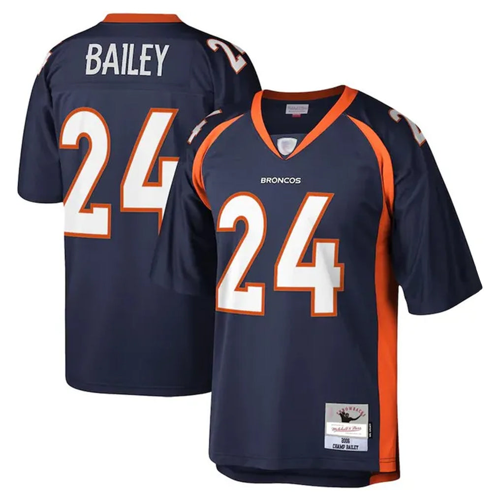 D.Broncos #24 Champ Bailey Player Navy Mitchell & Ness 2006 Legacy Limited Game Ndoa Stitched Jerseys