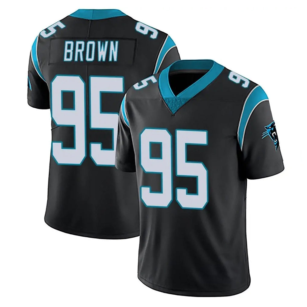 C.Panthers #95 Derrick Brown Player Black Vapor Untouchable Limited Game Ndoa Stitched Jerseys
