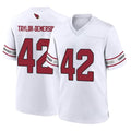 A.Cardinals #42 Dadrion Taylor-Demerson Player White Home Game Ndoa Stitched Jerseys