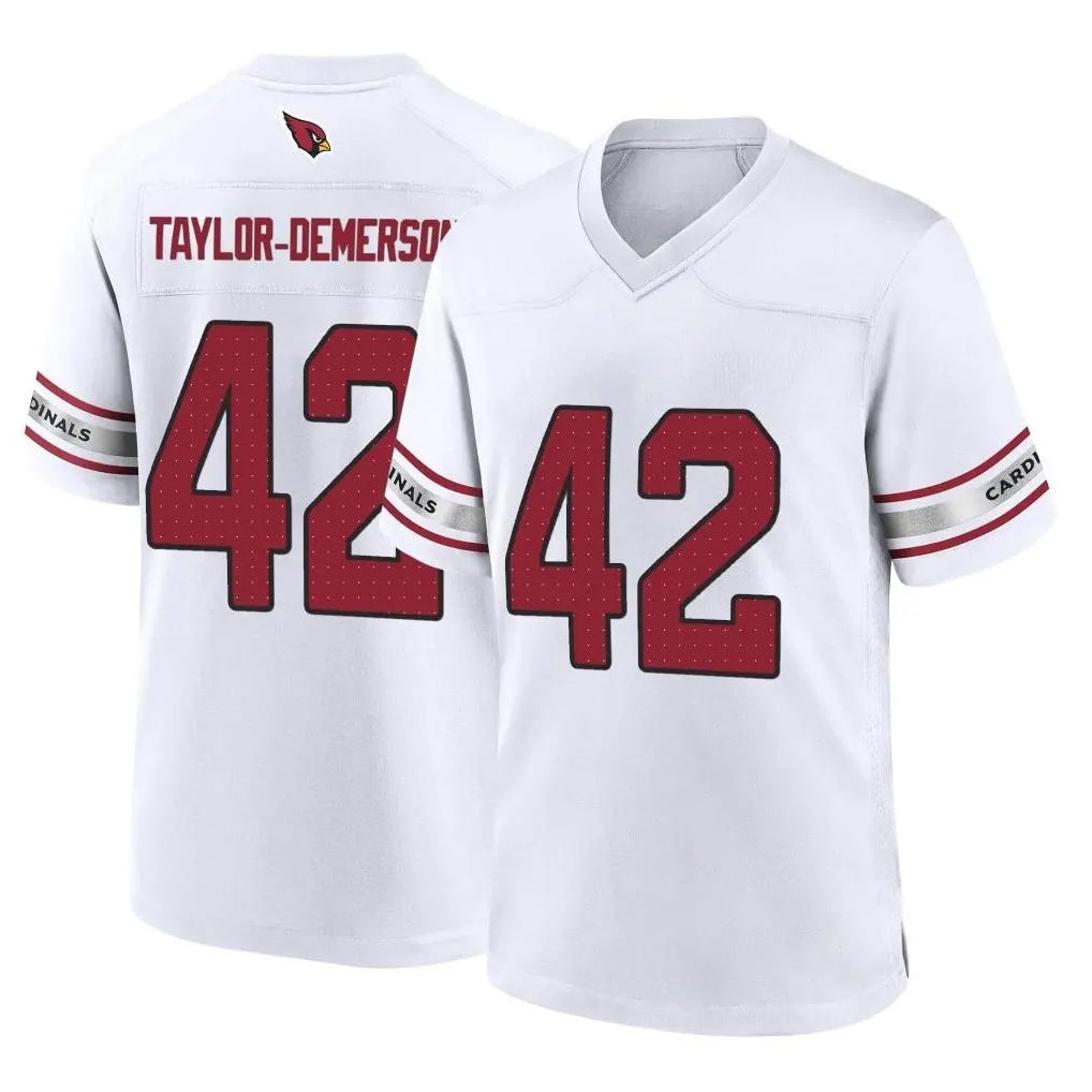 A.Cardinals #42 Dadrion Taylor-Demerson Player White Home Game Ndoa Stitched Jerseys