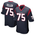 H.Texans #75 Wyatt Teller Player Navy Home Game Ndoa Stitched Jerseys
