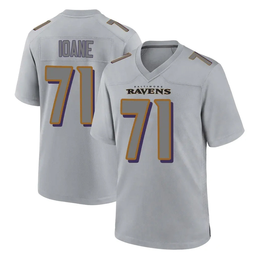 B.Ravens #71 Olaivavega Ioane Player Gray Replica Limited Ndoa Stitched Jerseys