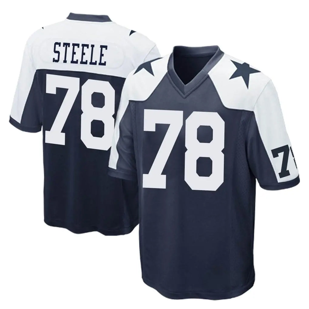 D.Cowboys #78 Terence Steele Player Navy-White Alternate Home Game Ndoa Stitched Jerseys