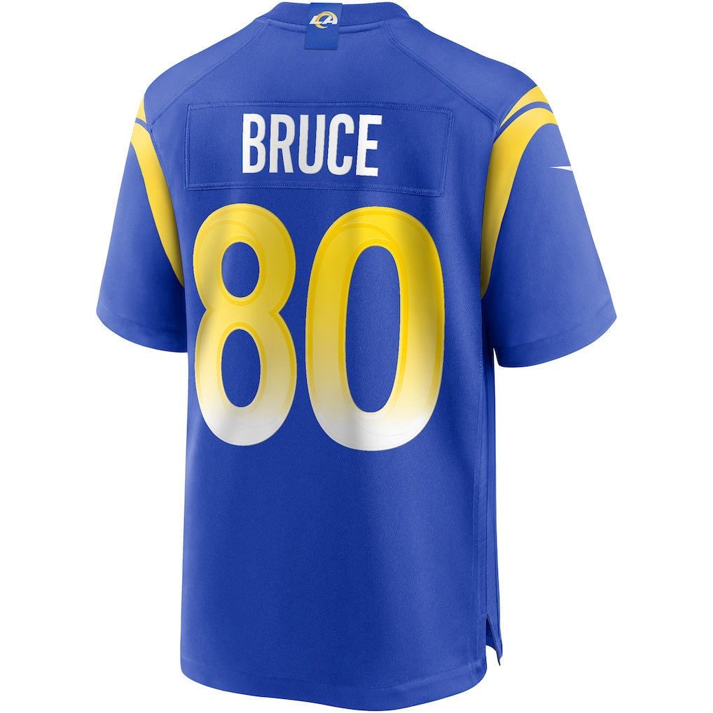 Ndoa LA.Rams #80 Isaac Bruce Royal Game Retired Player Jersey
