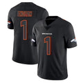 D.Broncos #1 Evan Engram Player Black Impact Limited Game Ndoa Stitched Jerseys