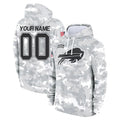 Custom B.Bills Arctic Camo Salute to Service Hoodies Any Name & Numbers Ndoa Stitched Jerseys