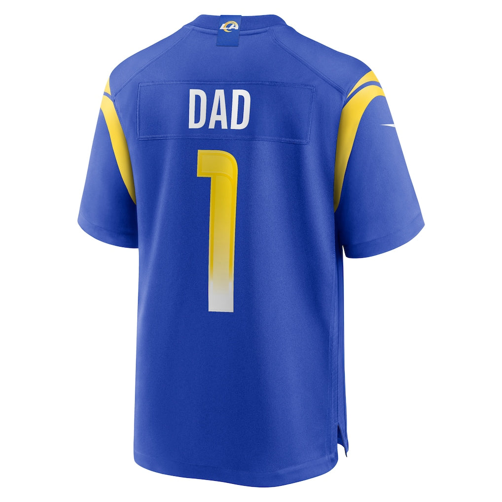 Ndoa LA.Rams #1 Dad Royal Game Jersey