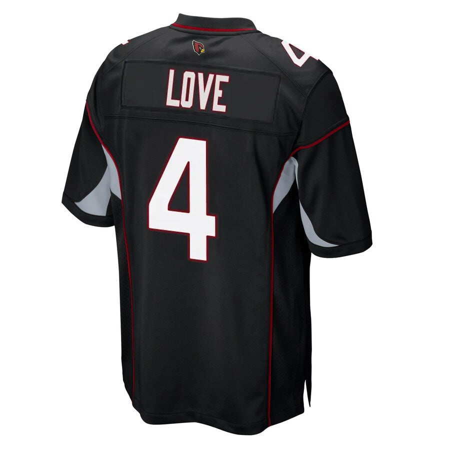 A.Cardinals #4 Jeremiyah Love Player Black Alternate Game Ndoa Stitched Jerseys