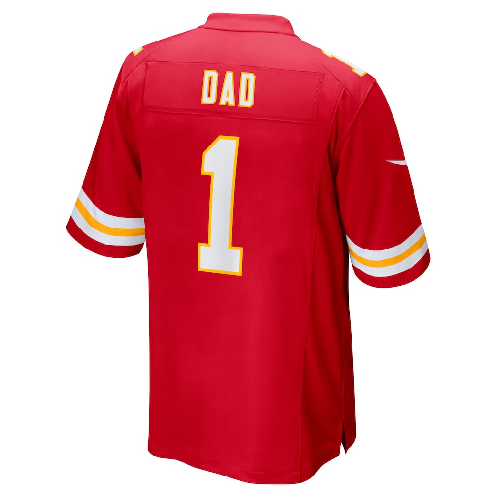 Ndoa KC.Chiefs #1 Dad Red Game Jersey