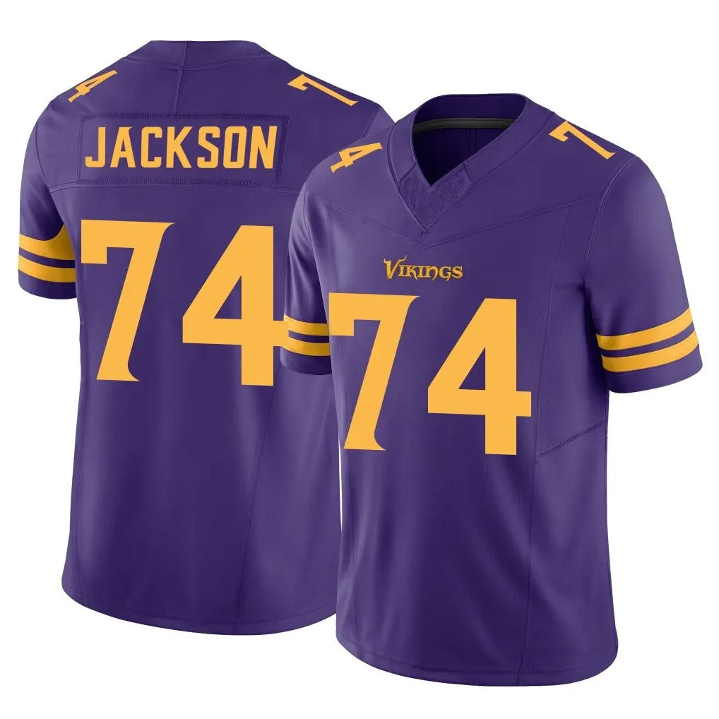 MN.Vikings #74 Donovan Jackson Player Purple Limited Alternate Vapor F.U.S.E. Home Game Ndoa Stitched Jerseys