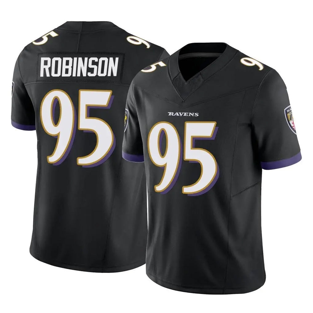 B.Ravens #95 Tavius Robinson Player Black Vapor F.U.S.E. Limited Ndoa Stitched Jerseys