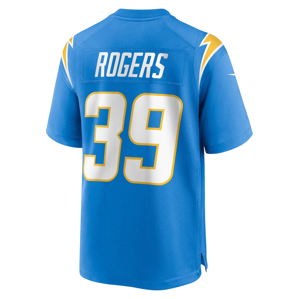 Ndoa LA.Chargers #39 Eric Rogers Powder Blue Team Game Jersey