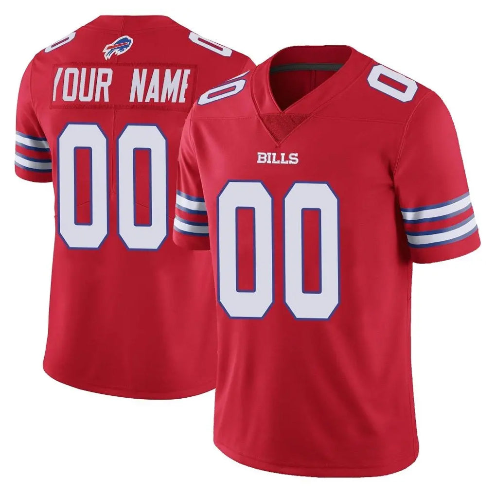 Custom B.Bills Red Vapor Untouchable Limited Any Name & Numbers Ndoa Stitched Jerseys