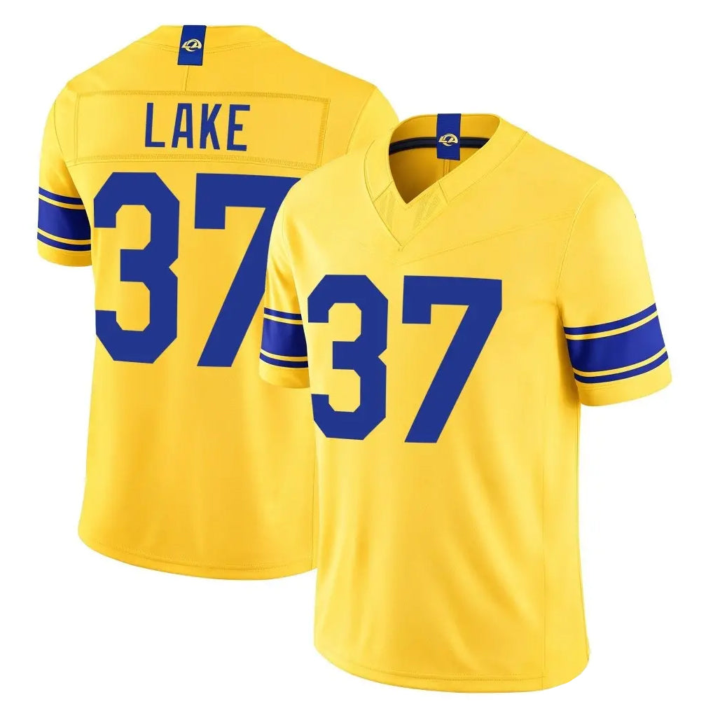 LA.Rams #37 Quentin Lake Player Gold Limited Classic Sol Vapor F.U.S.E.Home Game Ndoa Stitched Jerseys