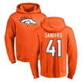 D.Broncos #41 Drew Sanders Player Orange Pullover Hoodie Limited Ndoa Stitched Jerseys