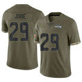 S.Seahawks #29 Josh Jobe Player Olive Limited Salute To Service Home Game Ndoa Stitched Jerseys