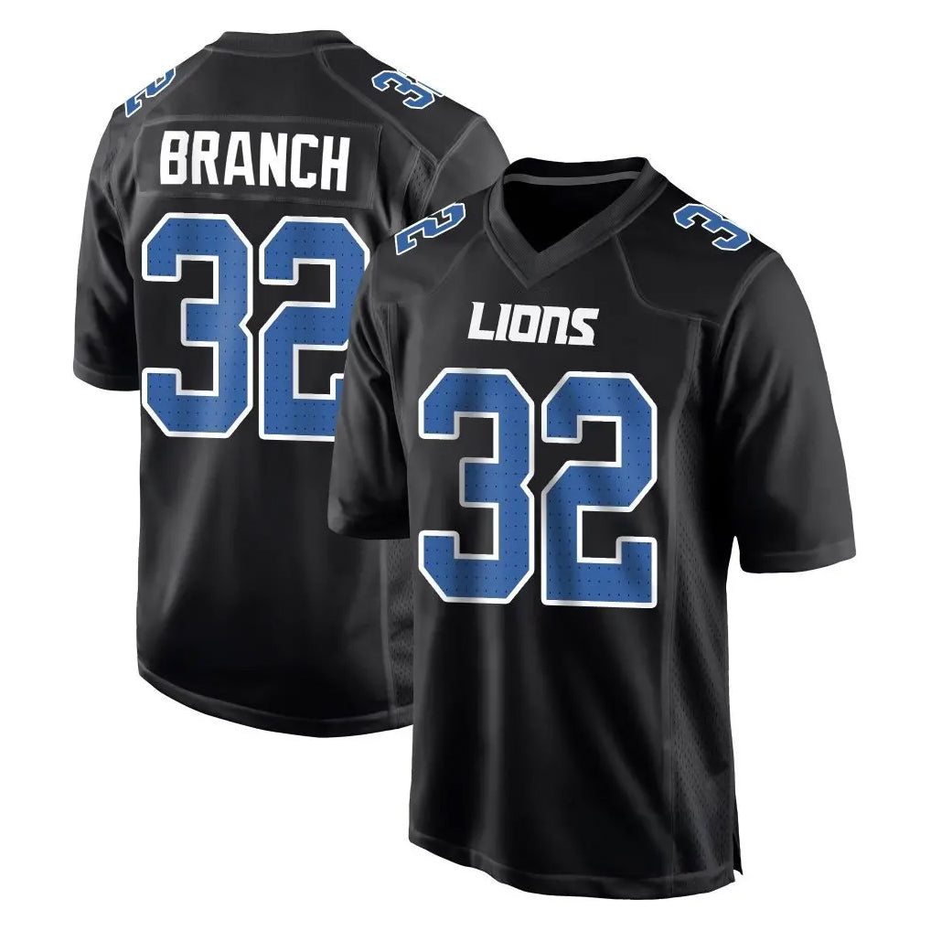 D.Lions #32 Brian Branch Player Black Fashion Home Game Ndoa Stitched Jerseys