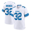 D.Lions #32 Brian Branch Player White Alternate Home Game Ndoa Stitched Jerseys