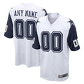 Custom D.Cowboys White-Navy Home Game Any Name & Numbers Ndoa Stitched Jerseys