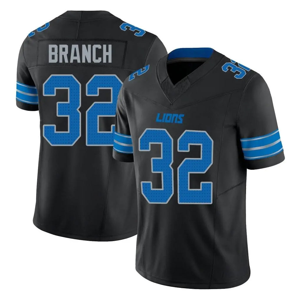 D.Lions #32 Brian Branch Player Black Alternate Vapor F.U.S.E. Limited Home Game Ndoa Stitched Jerseys