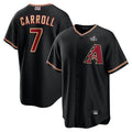 Ndoa A.Diamondbacks #7 Corbin Carroll Player Black World Series Replica Personalized Stitched Jerseys