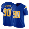 LA.Chargers #90 Akheem Mesidor Player Royal Limited Vapor F.U.S.E. Home Game Stitched Jerseys
