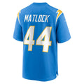Ndoa LA.Chargers #44 Scott Matlock Powder Blue Team Game Jersey