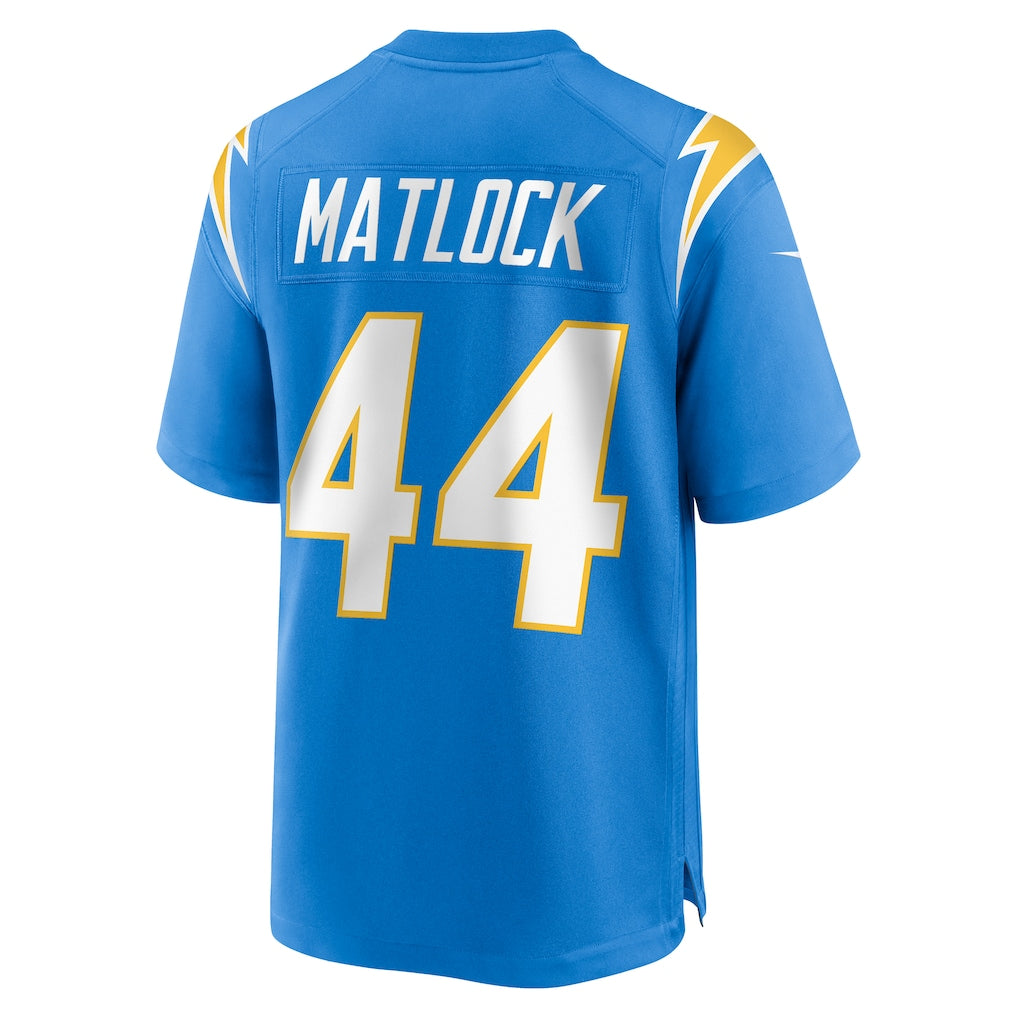 Ndoa LA.Chargers #44 Scott Matlock Powder Blue Team Game Jersey