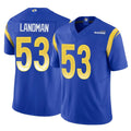 LA.Rams #53 Nate Landman Player Royal Limited Vapor F.U.S.E. Home Game Ndoa Stitched Jerseys