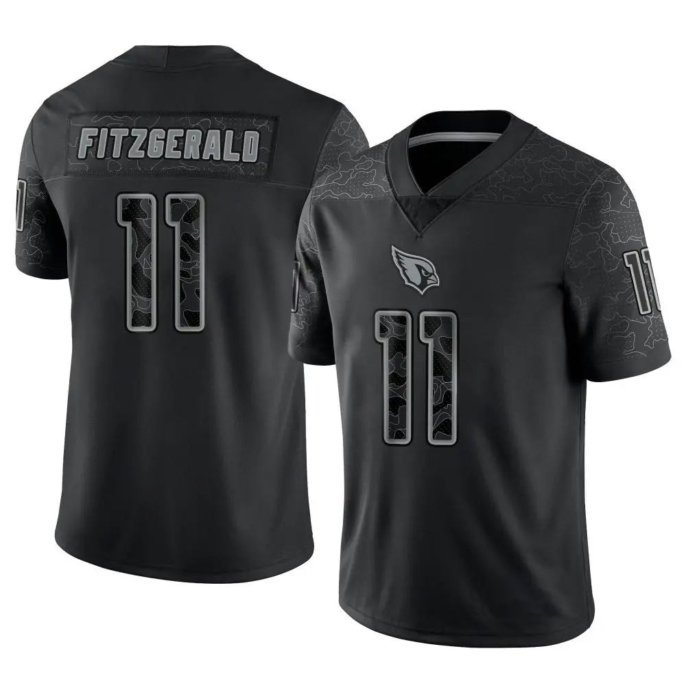 A.Cardinals #11 Larry Fitzgerald Player Black RFLCTV Limited Ndoa Stitched Jerseys
